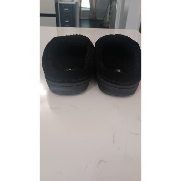 $Cozy Clarks black clog slippers mens suede braid edge Fuzzy lined. Men's sz 10 - Picture 6 of 8